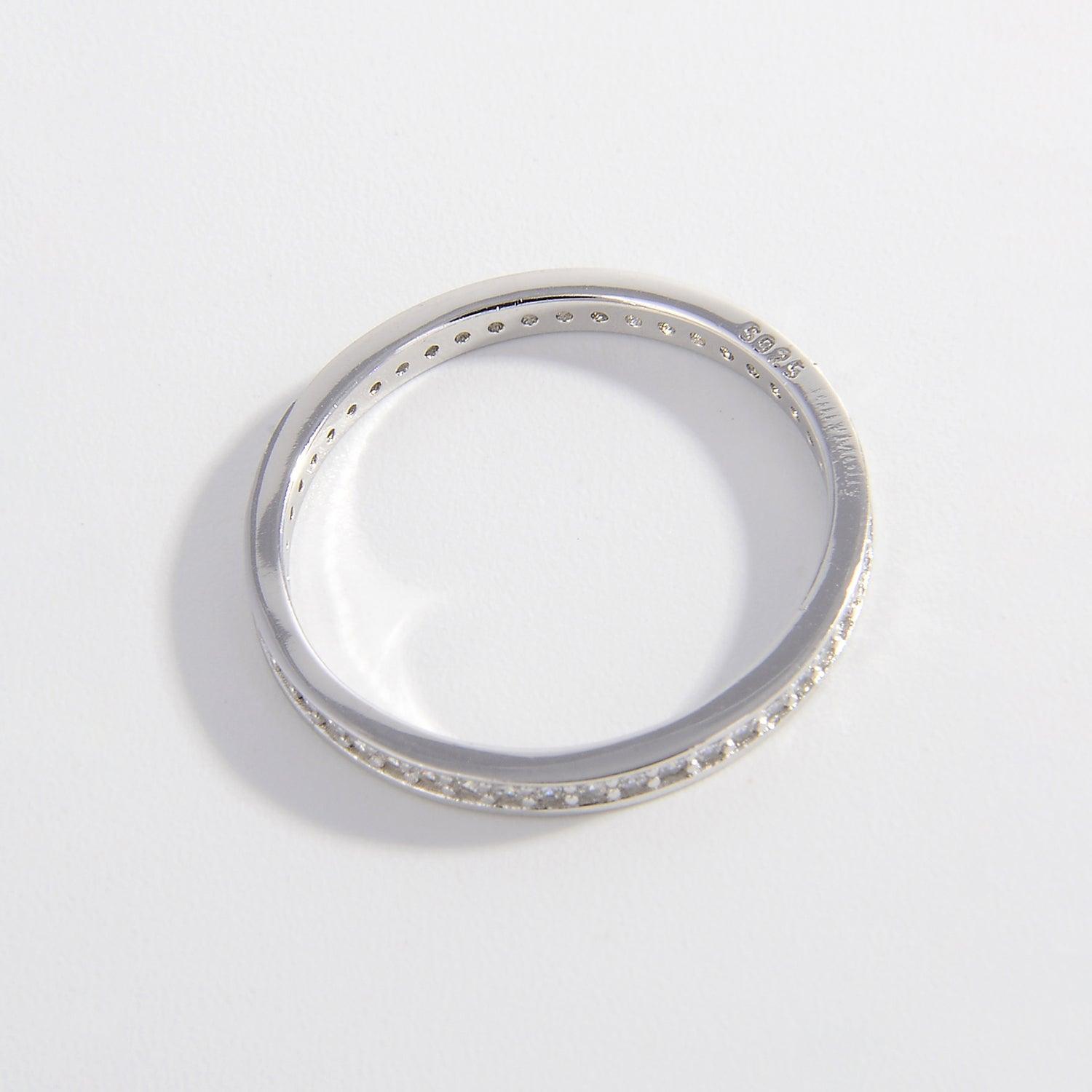 925 Sterling Silver Inlaid Zircon Ring Carauana Store