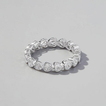 925 Sterling Silver Zircon Heart Ring Carauana Store