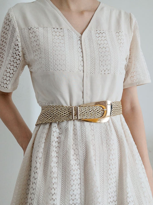 Irregular Buckle Braid Belt Carauana Store