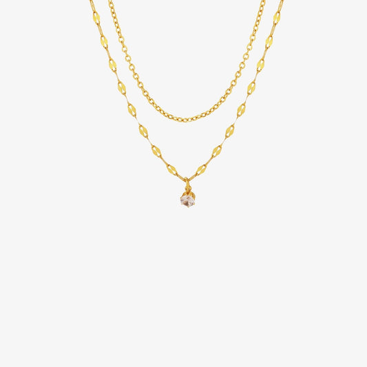 Titanium Steel Double-Layered Necklace Carauana Store