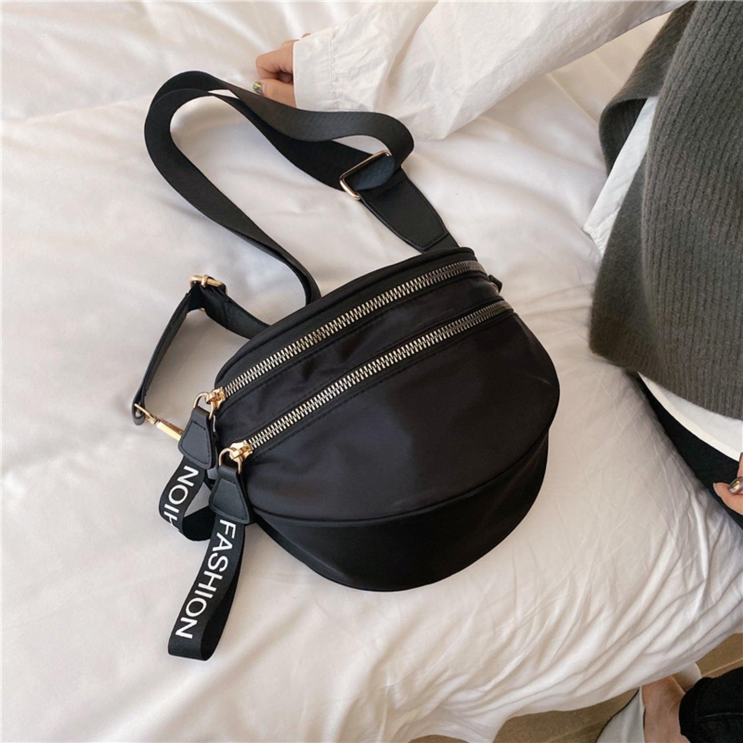 Double Zip Nylon Crossbody Bag Carauana Store
