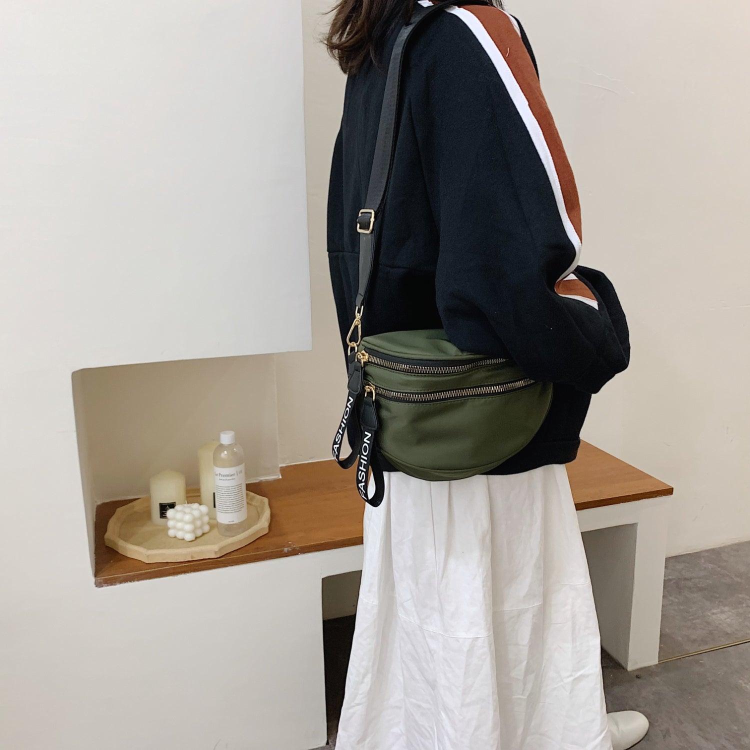 Double Zip Nylon Crossbody Bag Carauana Store