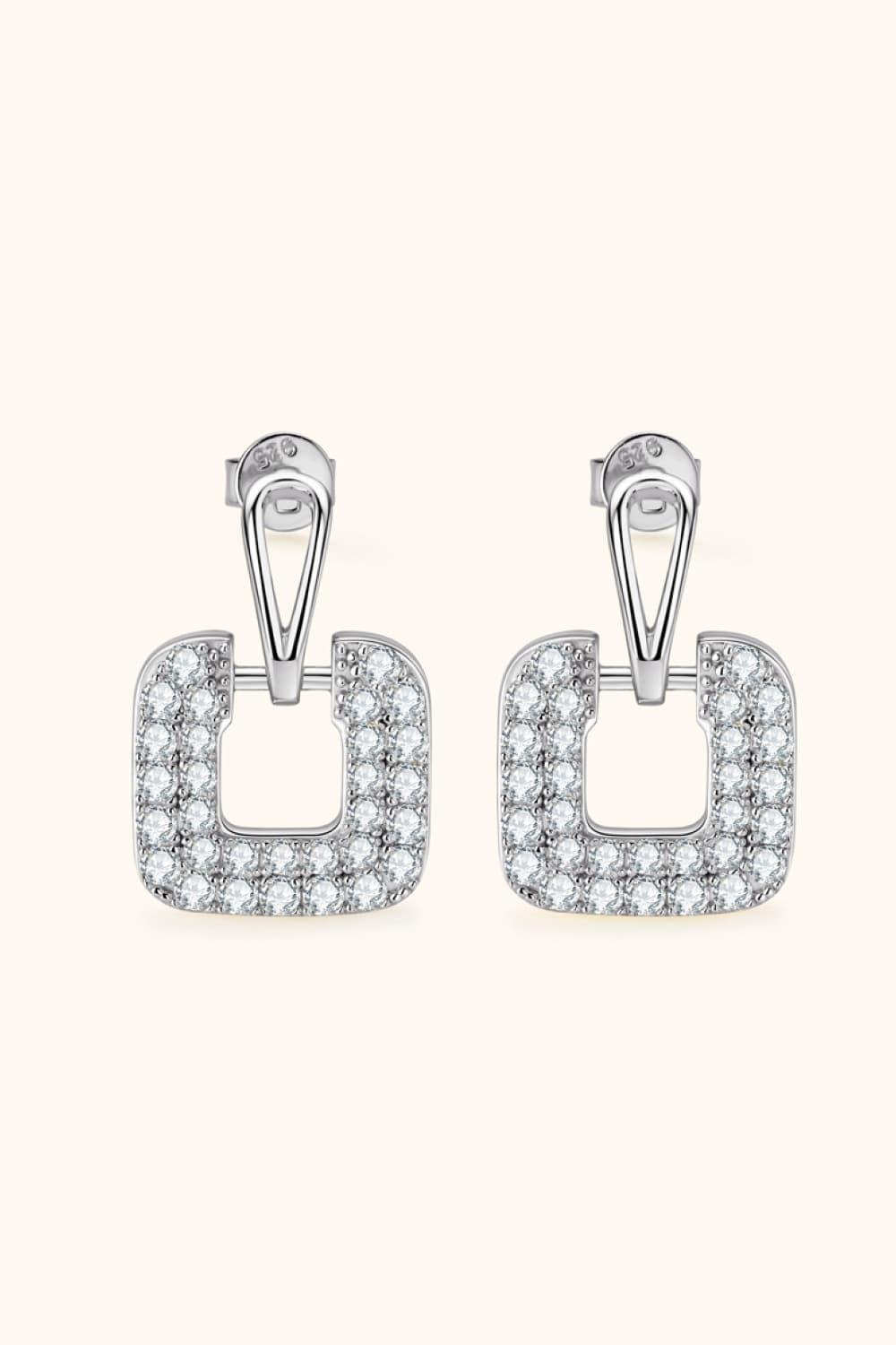 1.68 Carat Moissanite 925 Sterling Silver Drop Earrings Carauana Store