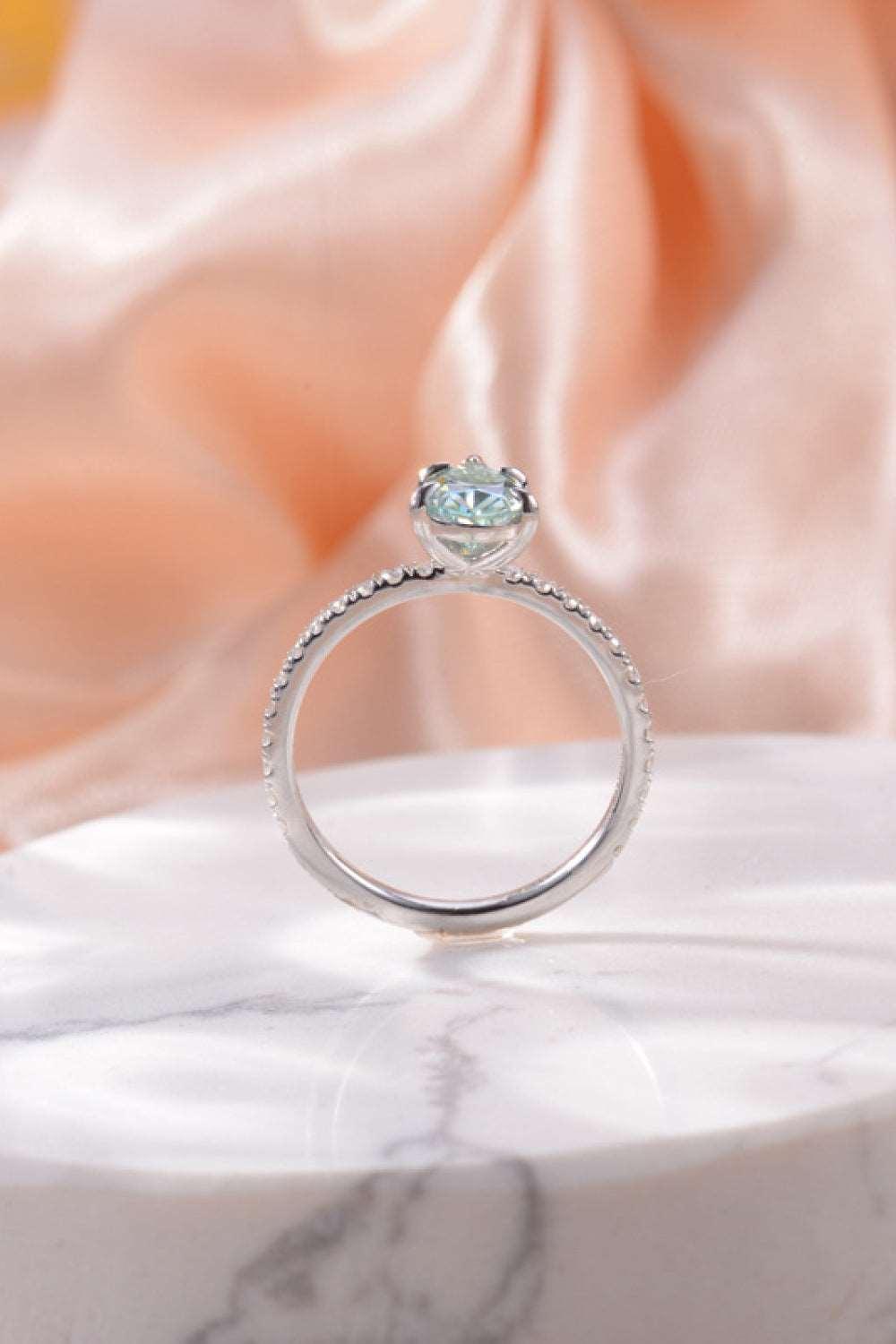 1.5 Carat Teardrop Shape Moissanite 925 Sterling Silver Ring Carauana Store