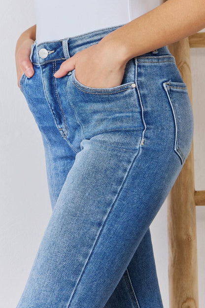 RISEN Full Size High Rise Ankle Flare Jeans Carauana Store