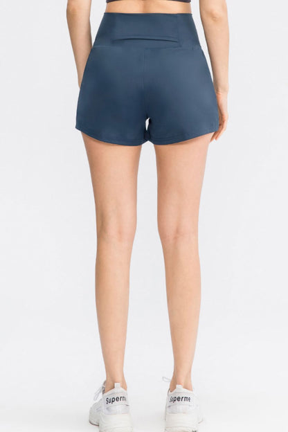 Wide Waistband Sports Shorts with Pockets Carauana Store
