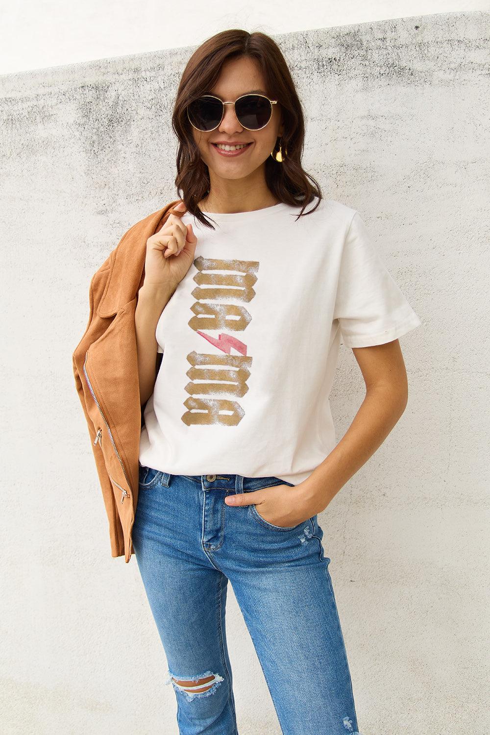Simply Love Full Size MAMA Short Sleeve T-Shirt Carauana Store