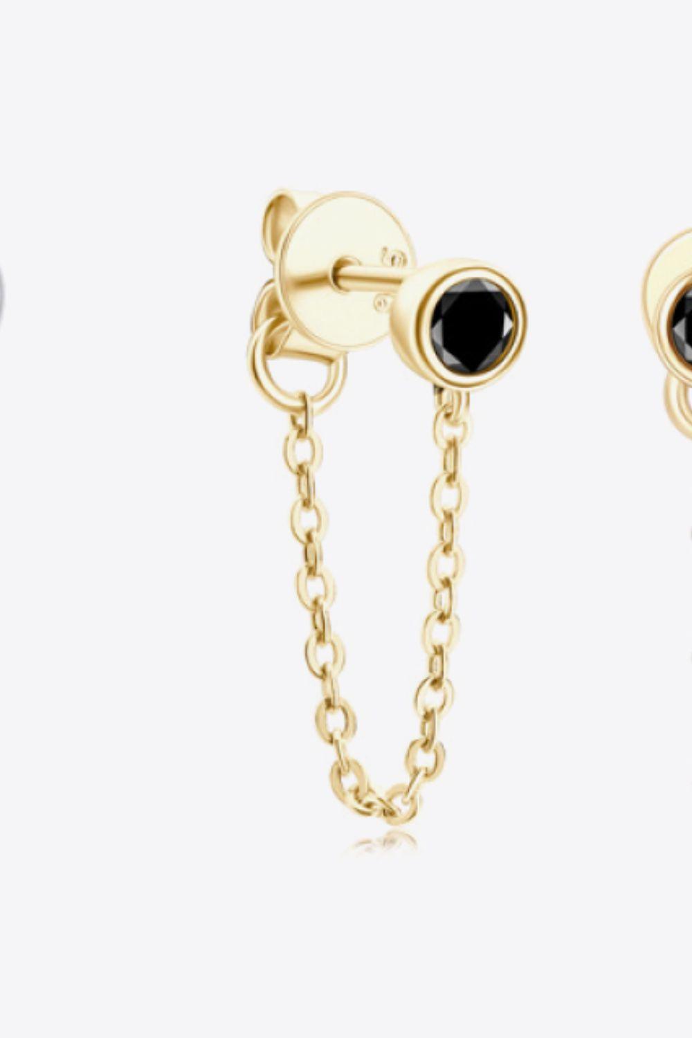 Inlaid Moissanite Chain Earrings Carauana Store