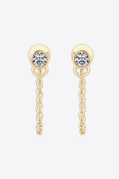 Inlaid Moissanite Chain Earrings Carauana Store