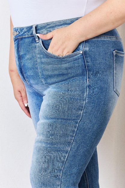 RISEN Full Size High Rise Ankle Flare Jeans Carauana Store