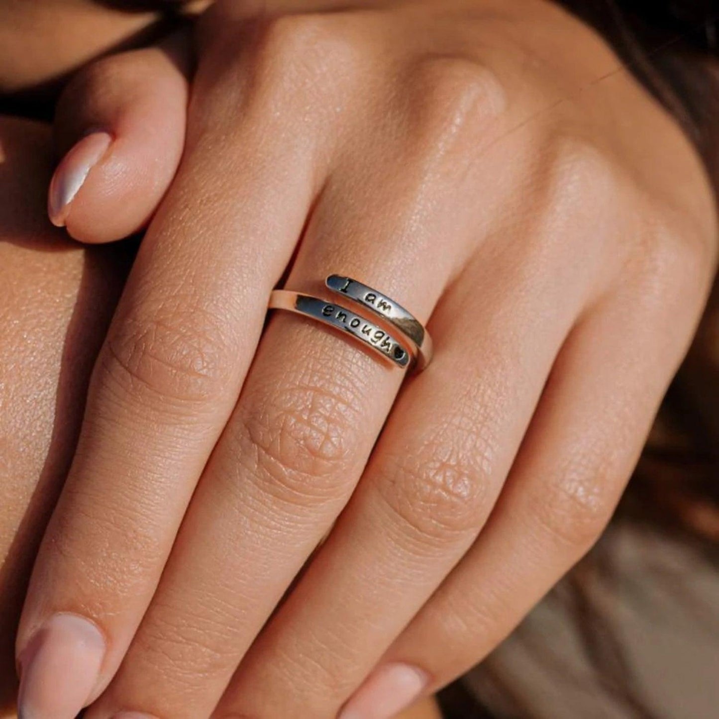 925 Sterling Silver Engraved Bypass Ring Carauana Store