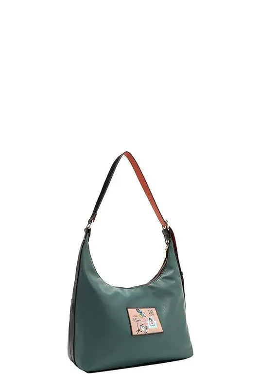 Nicole Lee USA Party King Shoulder Bag with 2 Accessory Pockets Front Carauana Store
