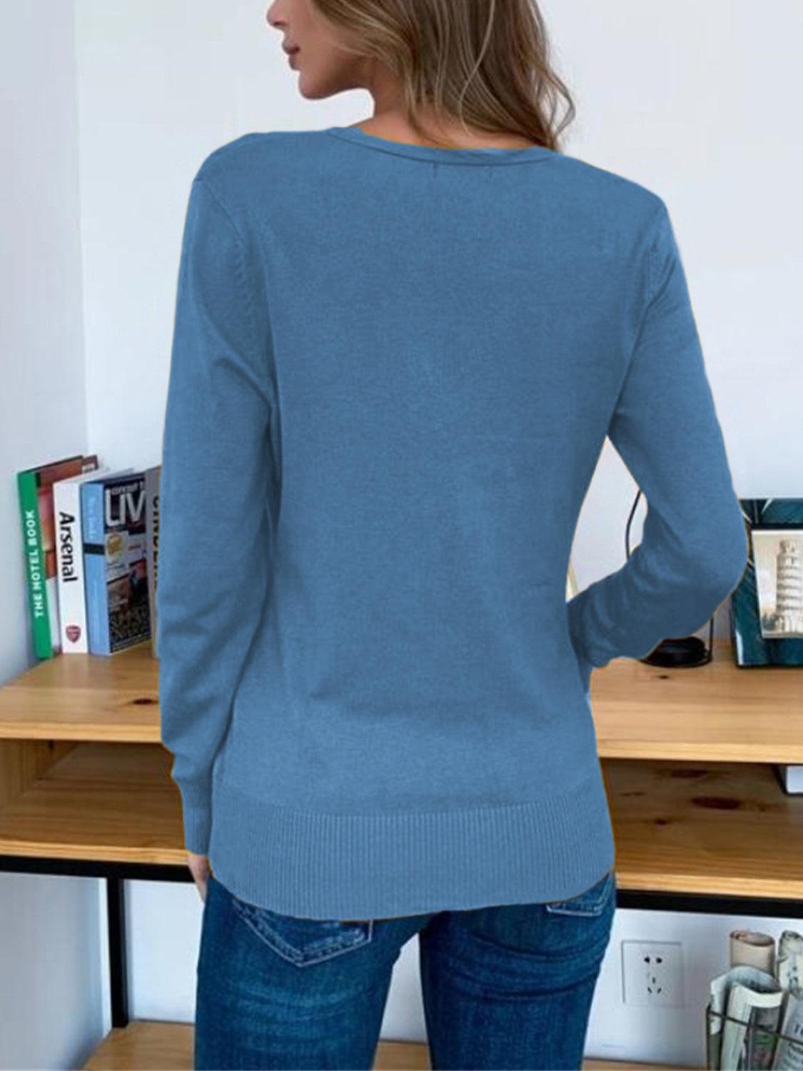 Button Up Long Sleeve Cardigan Carauana Store