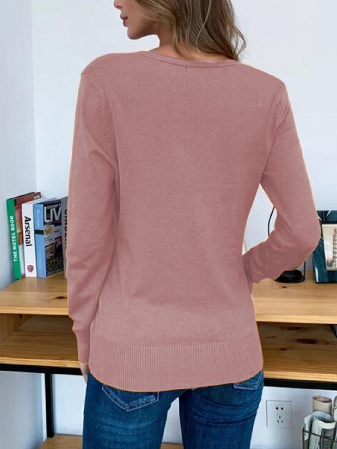 Button Up Long Sleeve Cardigan Carauana Store