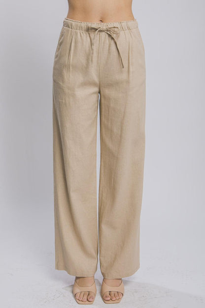 LOVE TREE Drawstring Wide Leg Pants with Pockets Carauana Store
