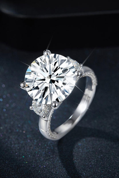 8.6 Carat Moissanite Platinum-Plated Ring Carauana Store