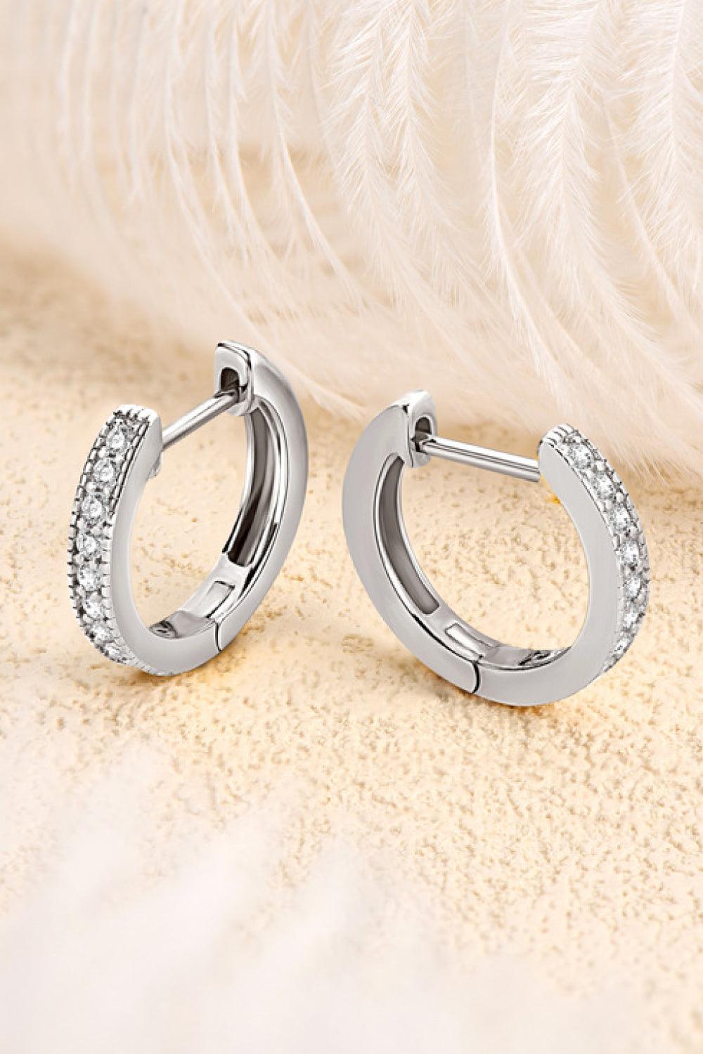 Inlaid Moissanite Hoop Earrings Carauana Store
