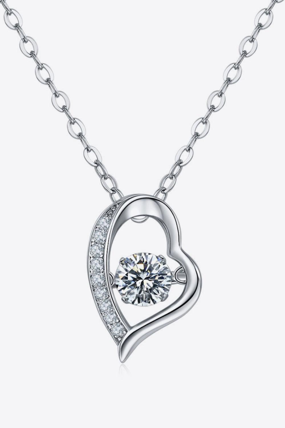 925 Sterling Silver Moissanite Pendant Necklace Carauana Store