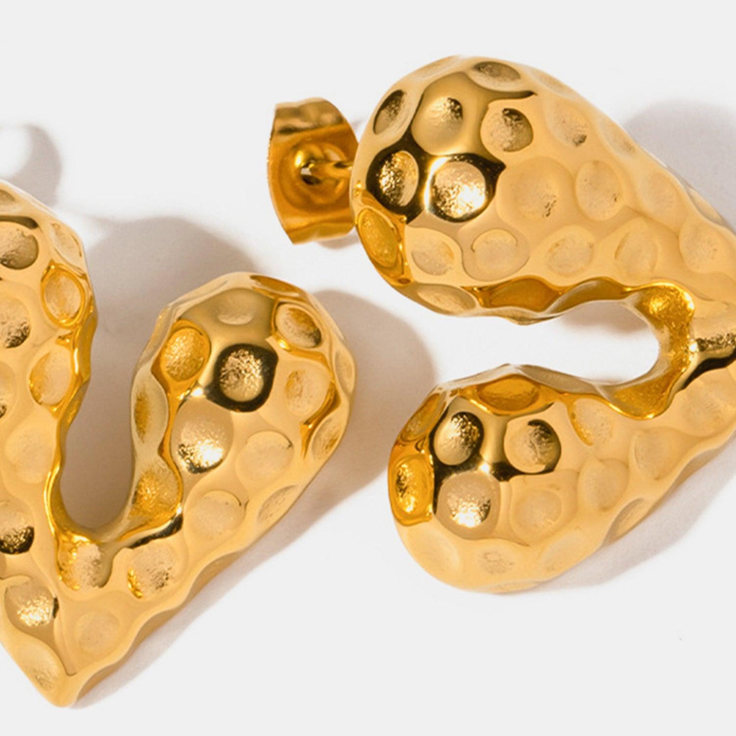 Heart Shape Stainless Steel Stud Earrings Carauana Store