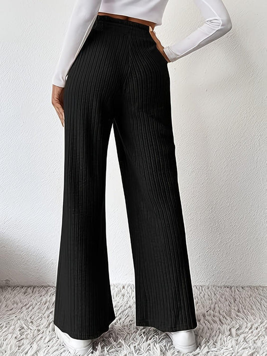 Ribbed High Waist Pants Carauana Store