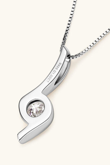 1 Carat Moissanite 925 Sterling Silver Necklace Carauana Store
