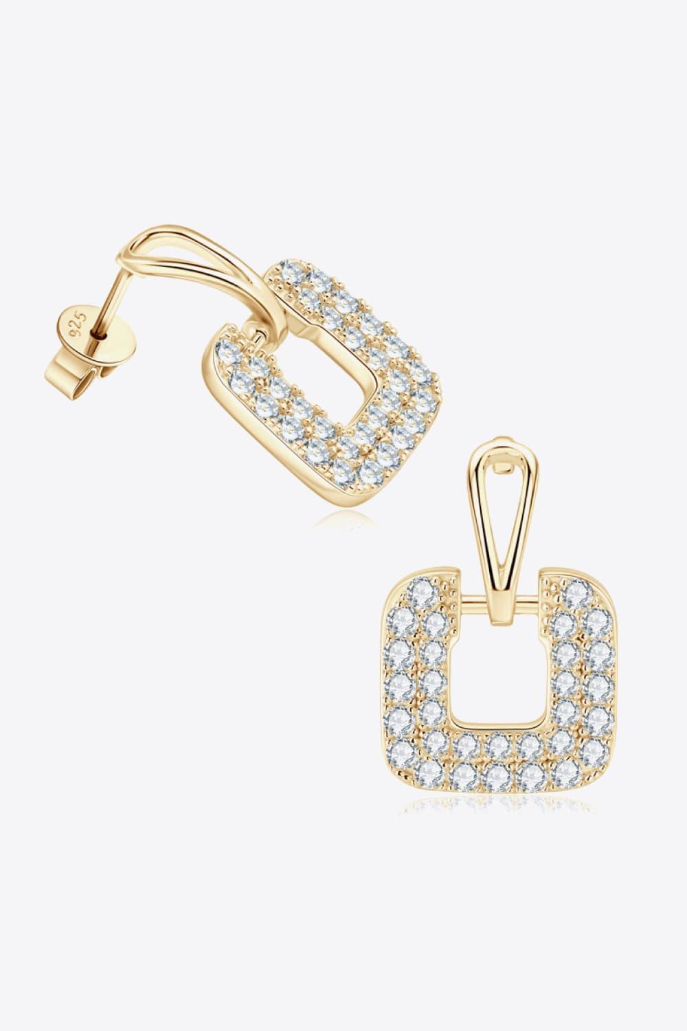 1.68 Carat Moissanite 925 Sterling Silver Drop Earrings Carauana Store