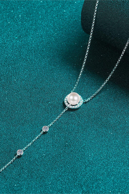 Moissanite Rhodium-Plated Necklace Carauana Store