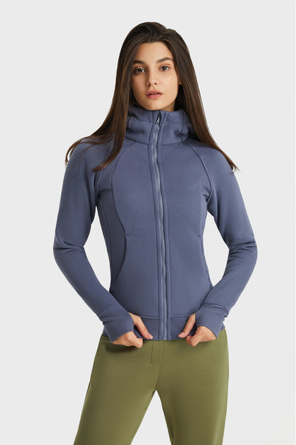 Millennia Zip Up Seam Detail Hooded Sports Jacket Carauana Store