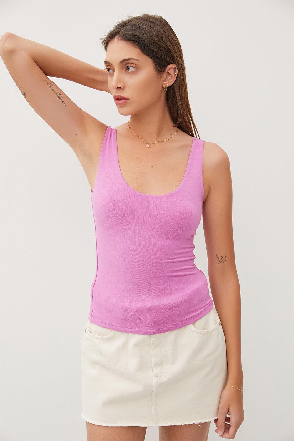Be Cool Scoop Neck Wide Strap Tank Carauana Store
