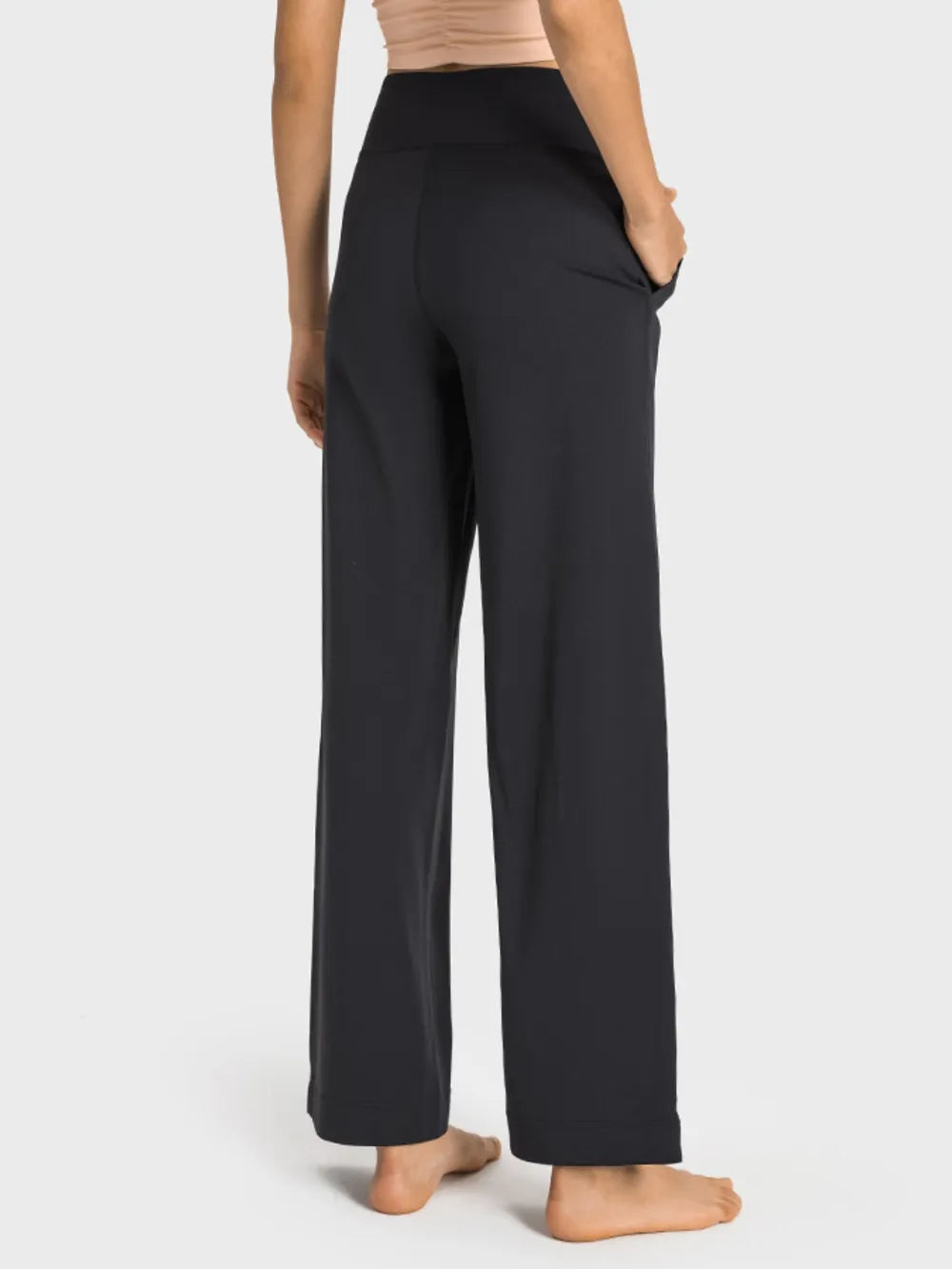 Millennia Drawstring Waist Wide Leg Sports Pants with Pockets Carauana Store