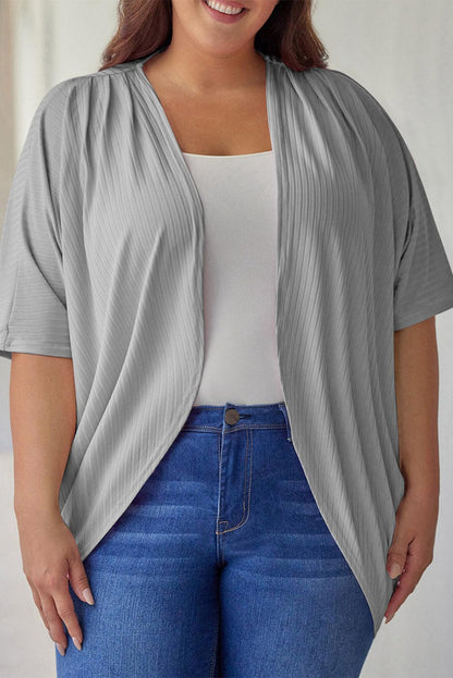 Plus Size Ribbed Cocoon Cover Up Carauana Store