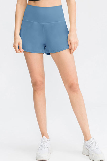 Wide Waistband Sports Shorts with Pockets Carauana Store