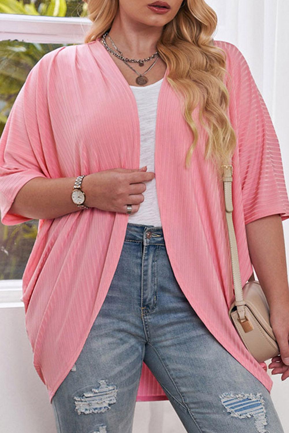 Plus Size Ribbed Cocoon Cover Up Carauana Store