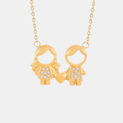 Pendant Rhinestone Stainless Steel Necklace Carauana Store
