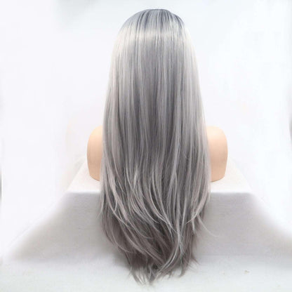 13*3" Lace Front Wigs Synthetic Long Straight 24" 130% Density Carauana Store
