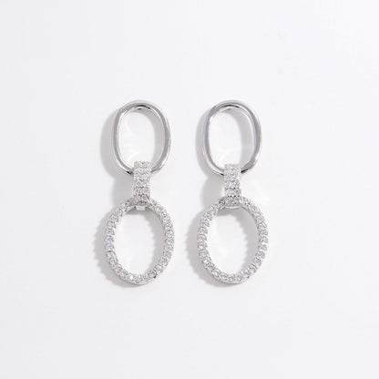 Zircon 925 Sterling Silver Dangle Earrings