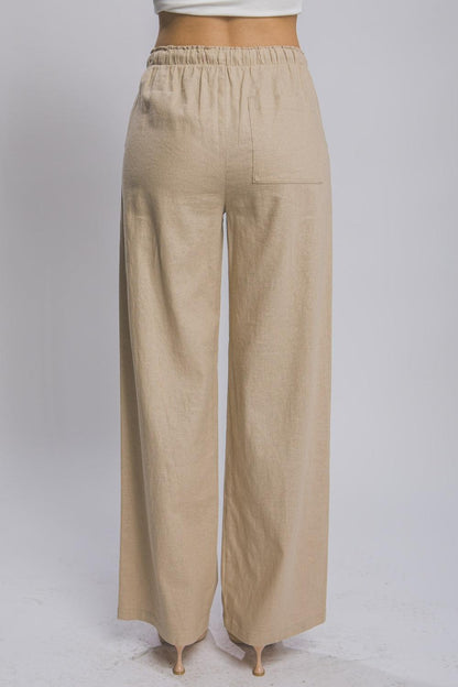 LOVE TREE Drawstring Wide Leg Pants with Pockets Carauana Store