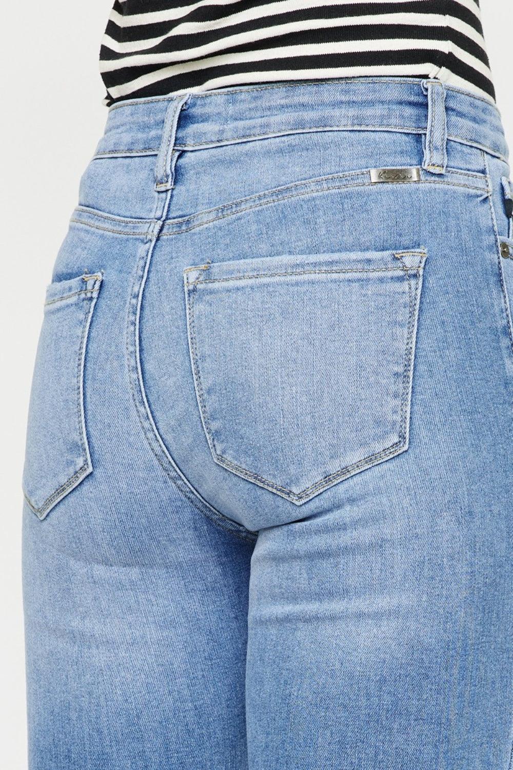 Kancan Distressed Cat's Whiskers Button Fly Jeans Carauana Store
