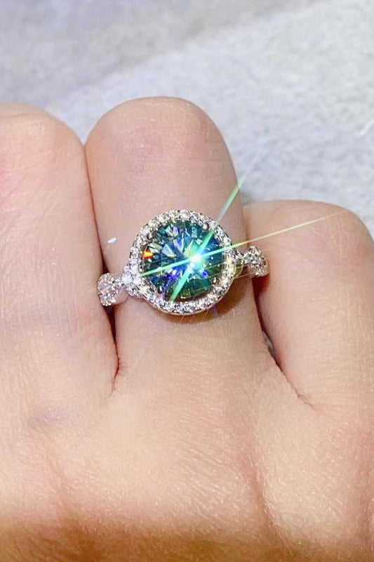 2 Carat Moissanite Emerald Green Ring Carauana Store