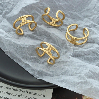 Titanium Steel Double-Layered Ring Carauana Store