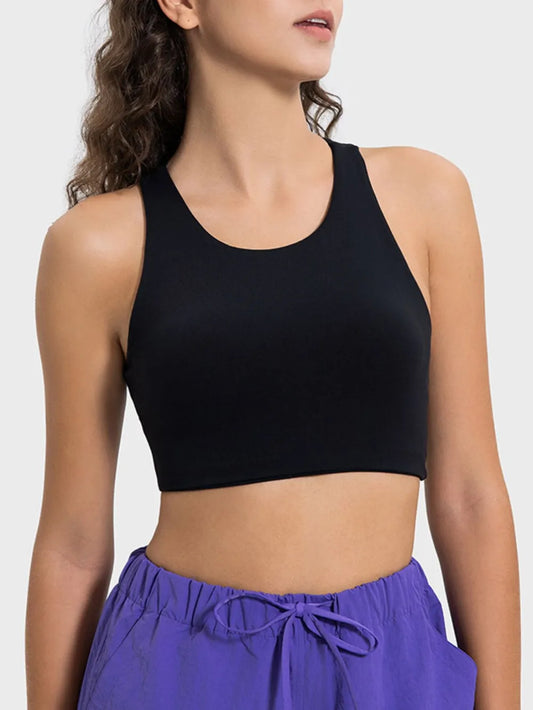 Millennia Cutout Round Neck Active Tank Carauana Store