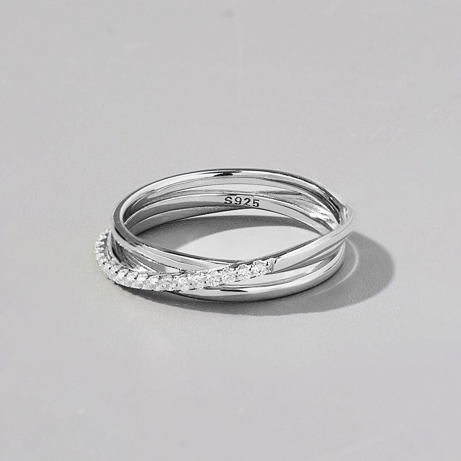 Inlaid Zircon 925 Sterling Silver Ring Carauana Store