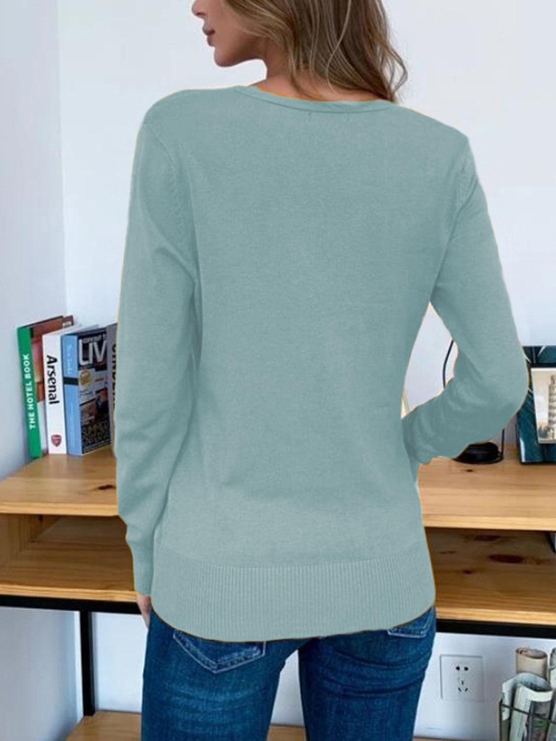 Button Up Long Sleeve Cardigan Carauana Store