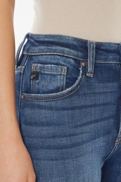 Kancan Raw Hem High Waist Cropped Jeans Carauana Store