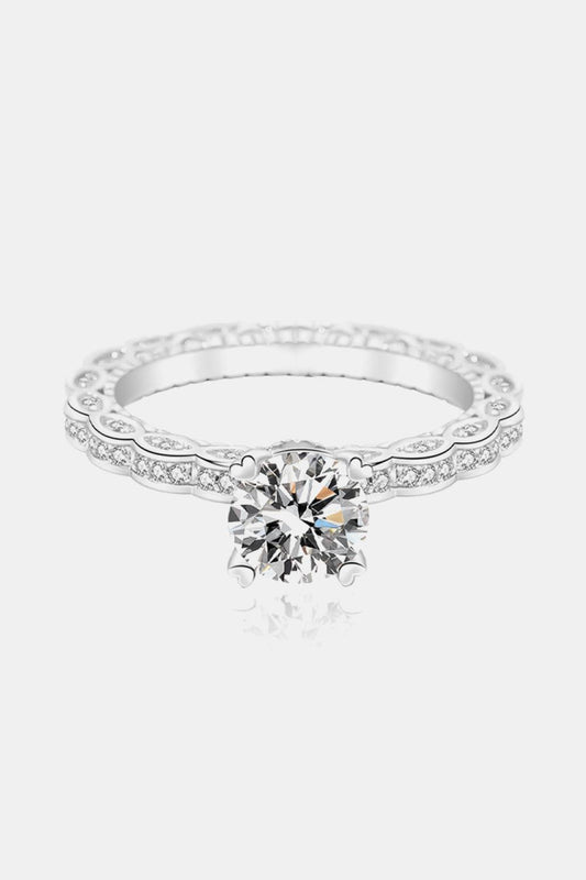 1 Carat Moissanite 925 Sterling Silver Ring Carauana Store