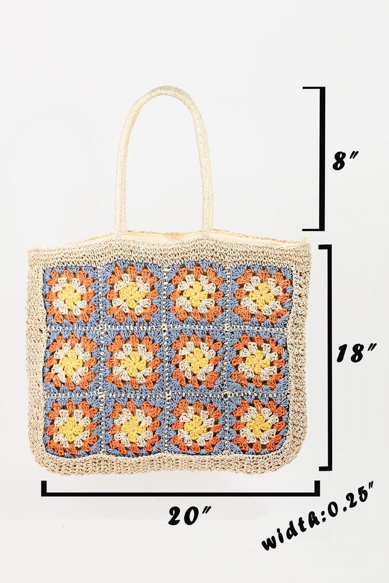 Fame Flower Braided Tote Bag Carauana Store