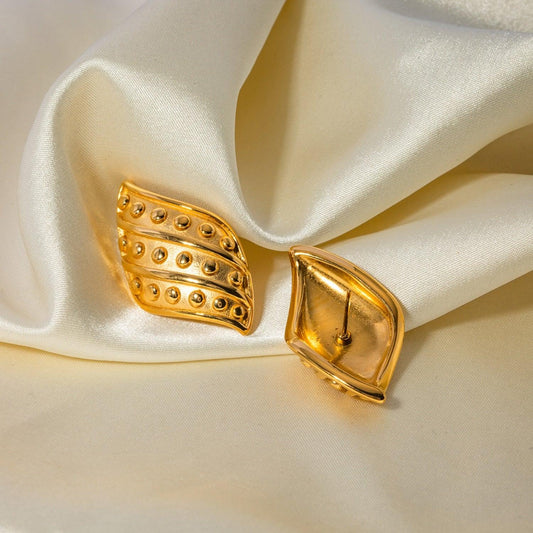 18K Gold-Plated Stainless Steel Stud Earrings Carauana Store