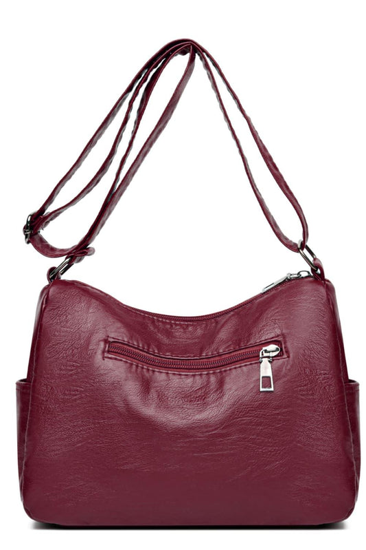 Multi-Pocket PU Leather Crossbody Bag Carauana Store