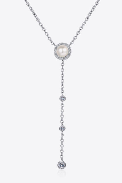 Moissanite Rhodium-Plated Necklace Carauana Store