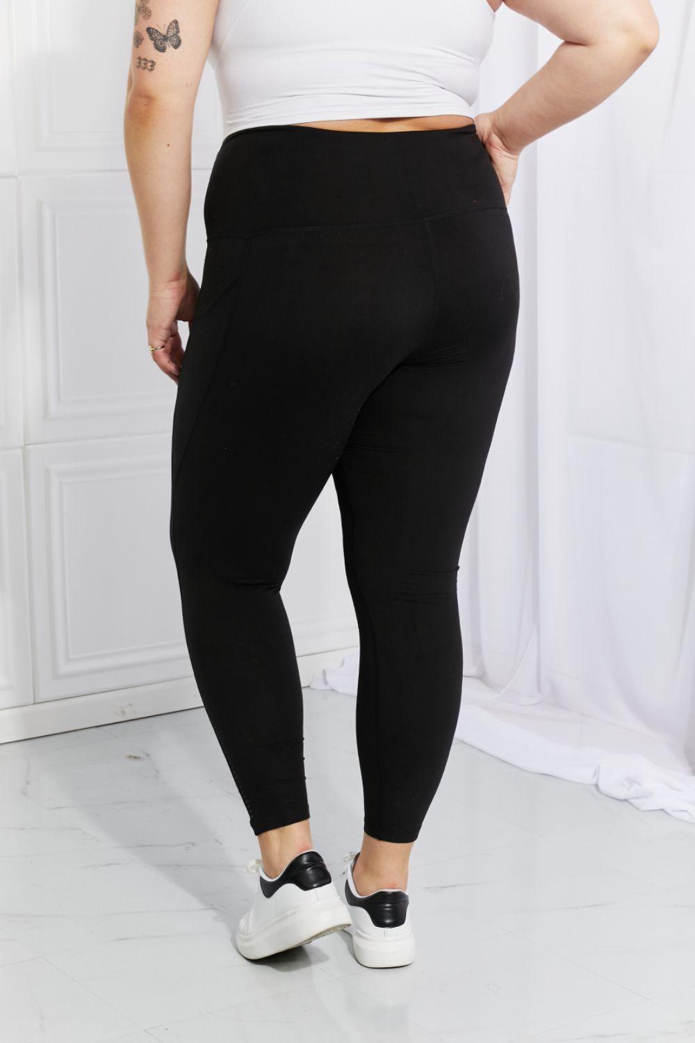 Leggings Depot Full Size Strengthen and Lengthen Reflective Dot Active Leggings Carauana Store